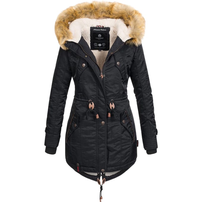 Gewatteerd & Winddicht Navahoo La Viva - Winterjas Dames - Volwassen - Capuchon - zwart - L