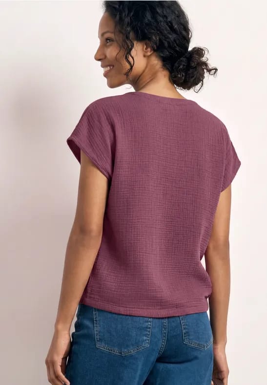 Blouse shirt van mousseline