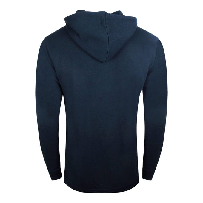 Marineblauwe hoodie met Cavalli-klasse grote cirkelontwerp