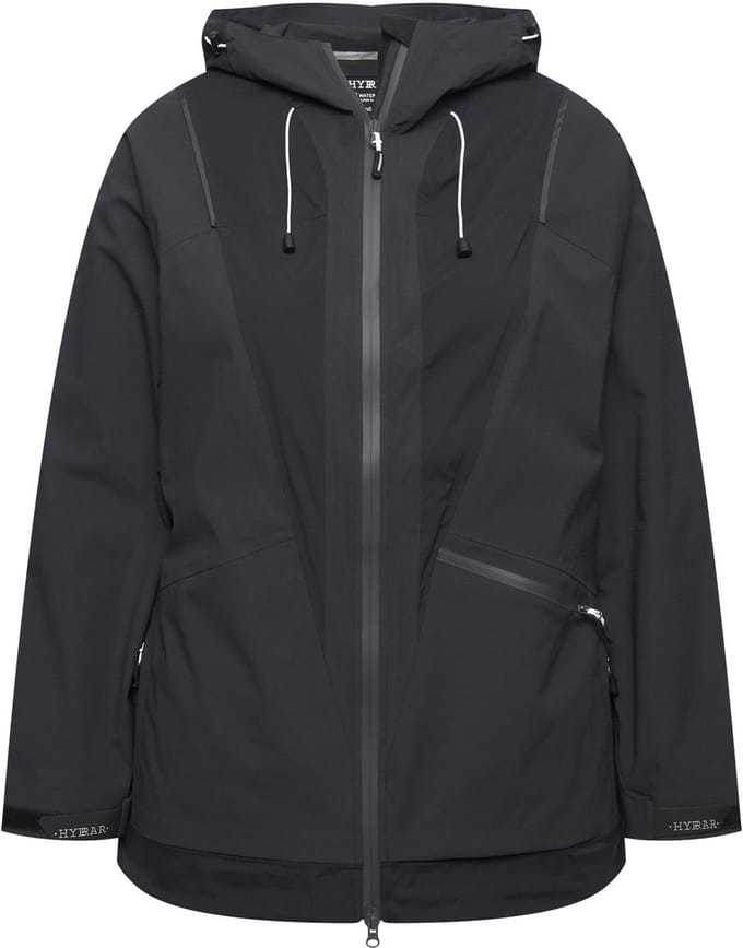 Ulla Popken - Dames - Functionele jas waterdicht 2-wegrits reflector - Zwart - Maat 46+