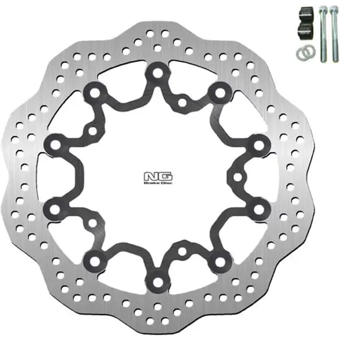 Vlotterende motorremschijfset en steuntje NG Brake Disc Wave 1205XK23