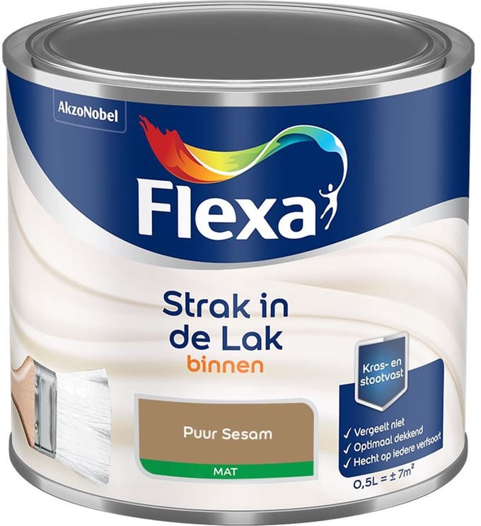 Flexa - Strak In De Lak Binnenlak Mat - Puur Sesam - Mengverf - 500 Ml