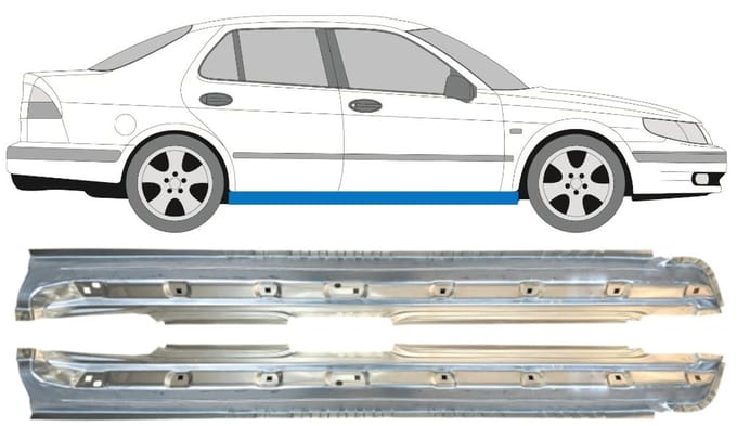 Volledige dorpel voor Saab 9-5 1997-2010 / Links + Rechts / COMBI / SEDAN / Set