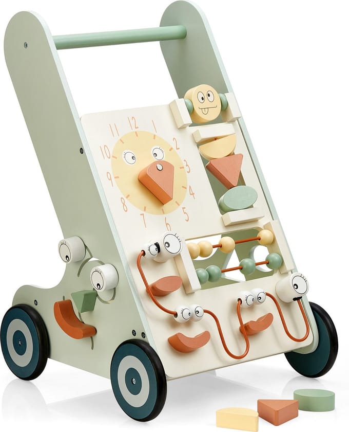 Loopwagen "The Goofy Walker" - Houten loopkar vanaf 1 jaar - Cute & Keppe