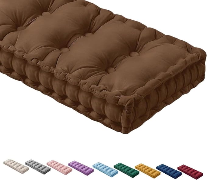 Bankkussen - Zitkussen - Buiten Zitten - 10cm Dik - 120x60cm - Donkerbruin