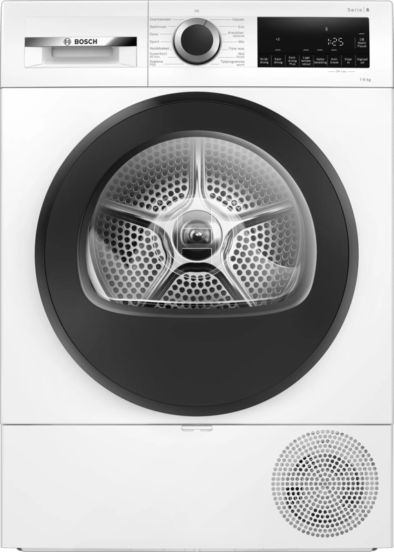 Bosch Serie 6 WQG143DANL - Warmtepompdroger - 9 kg - Auto Dry-sensor - Easyclean filter - Wit - Wasdroger