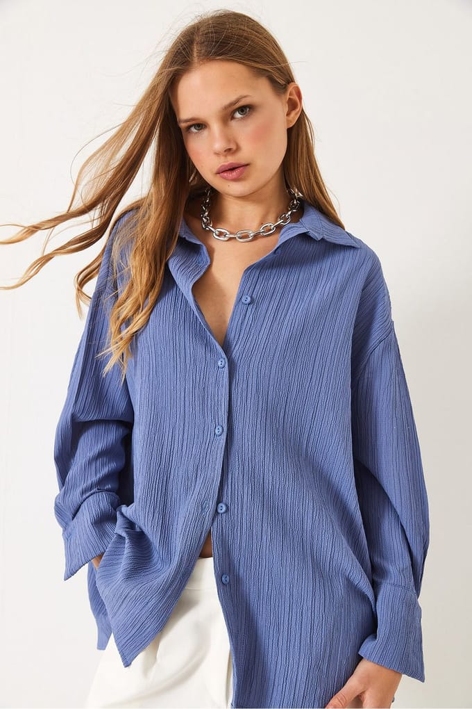 Oversized Textuur Shirt