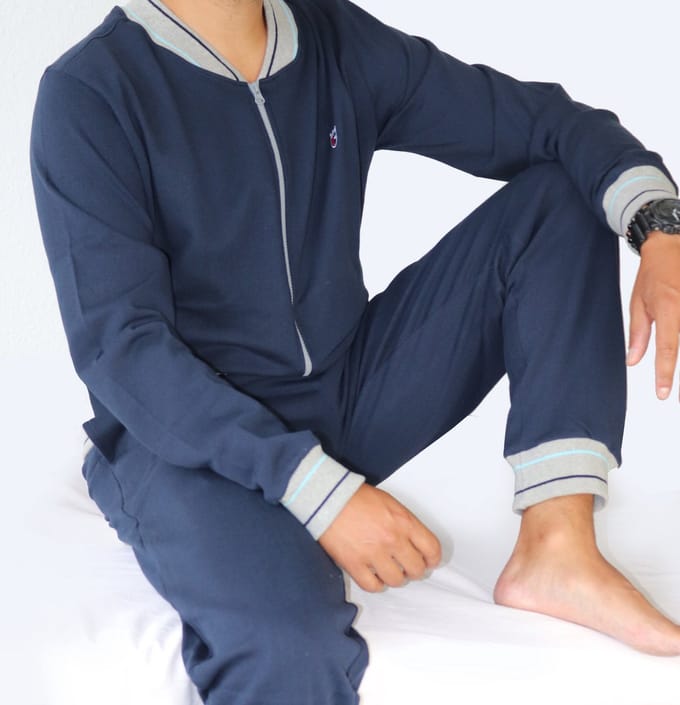 MEQ Heren Huispak - Sportief - Katoen - Donker Blauw - Maat M