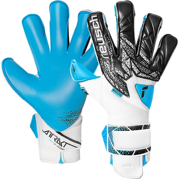 Reusch Attrakt Aqua Evolution White Aqua Blue - Keepershandschoenen - Maat 11