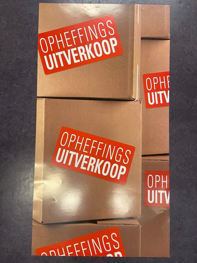 Raambiljet Verbouwingsopruiming dozen