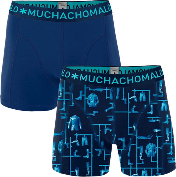 Muchachomalo Lange short - 2 Pack Bleu - kitt1010-01 - XXL