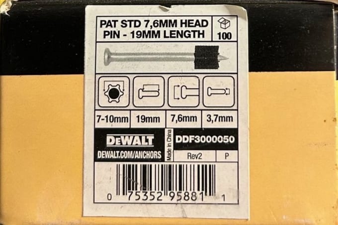 DeWalt PAT Nagel Verzinkt 19 x 3.7mm