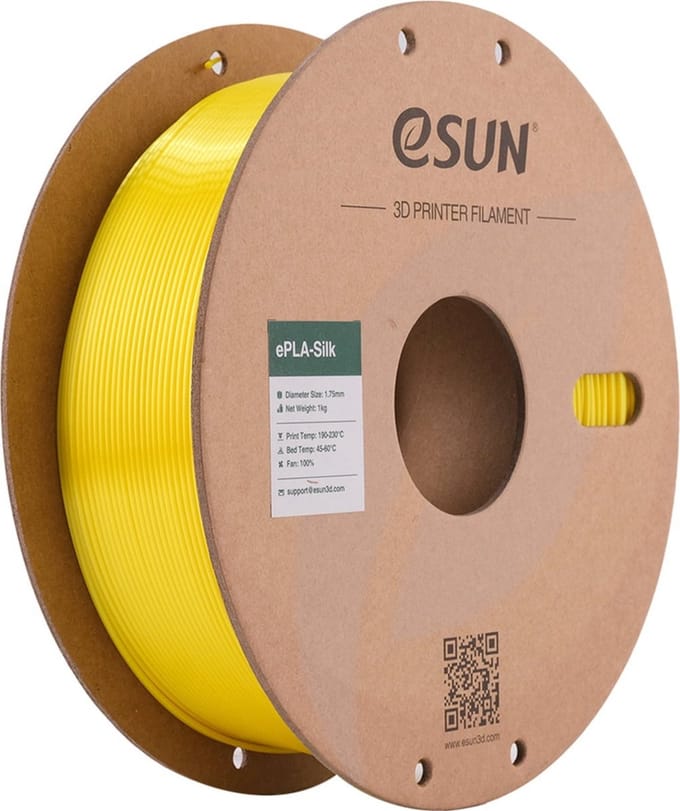 eSun PLA-Silk Geel / Yellow - 1 kg - 1.75 mm - 3D printer en 3D pen filament