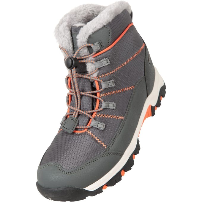 Mountain Warehouse Comet Waterdichte Sneeuwlaarzen voor Kinderen/Kinderen (Grijs/Oranje)