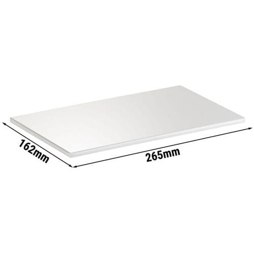 GGM Gastro (6 Stück) GN-Tablett 1/4 - ZERO - Melamin - Höhe: 15mm - Weiß