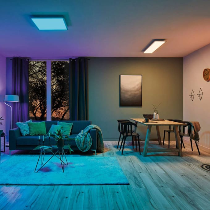 LED-paneel Smart Home Zigbee 3.0 Amaris hoekig 595x295 mm 22W 1800lm RGBW+ Wit dimbaar