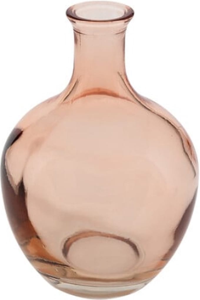 Atmosphera Glazen Scot Vaas - 9x6x11cm - Roze