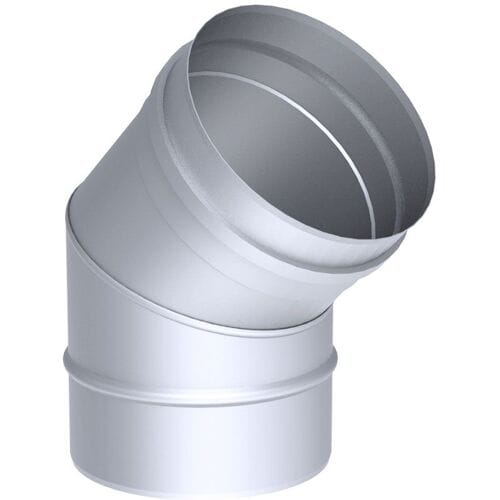 GGM Gastro Winkelrohr - 45° starr - in Edelstahl - Ø 400 mm Zilver