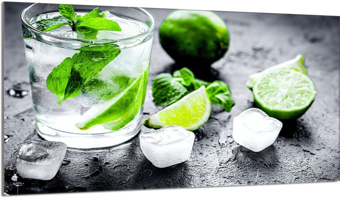TMK ArtDeko - Snijplank - Glas - Limonka - 90x52 cm
