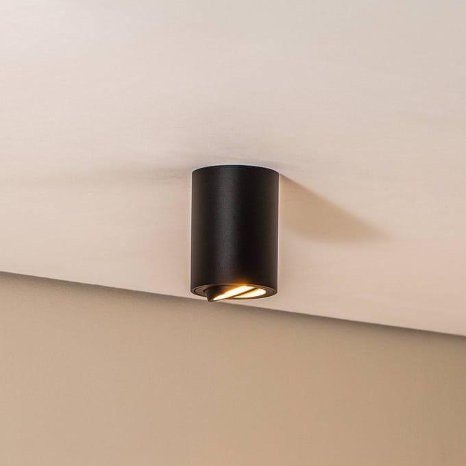 Eko-Light Plafondspot Bima, rond zwart