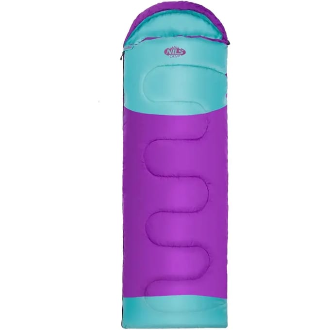 NILS Camp Slaapzak - Paars/Turquoise - Maat M