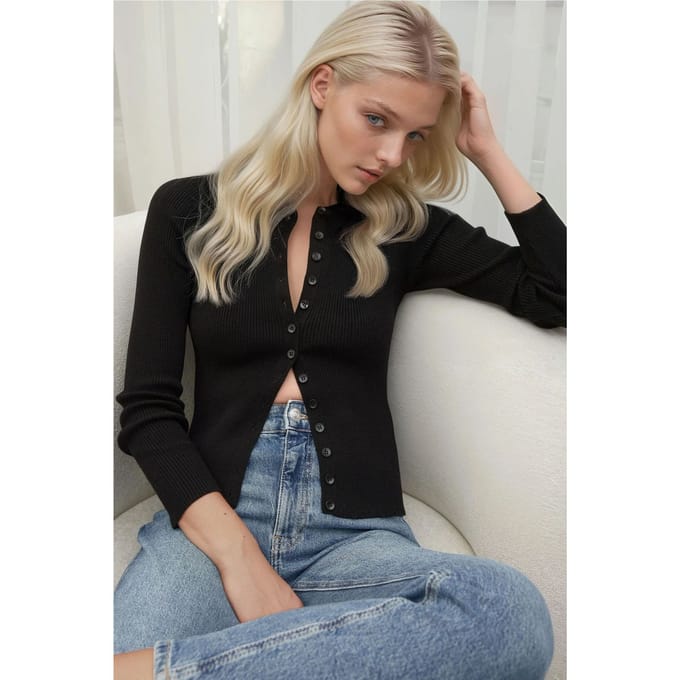 Langsleeve Geknoopte Cardigan