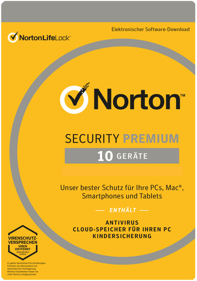 Symantec Norton Security Premium 3.0, 10 apparaten 1 Jaar