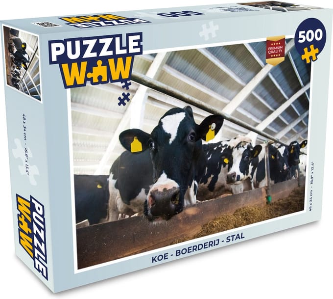 Puzzel Koe - Boerderij - Stal - Legpuzzel - Puzzel 500 stukjes