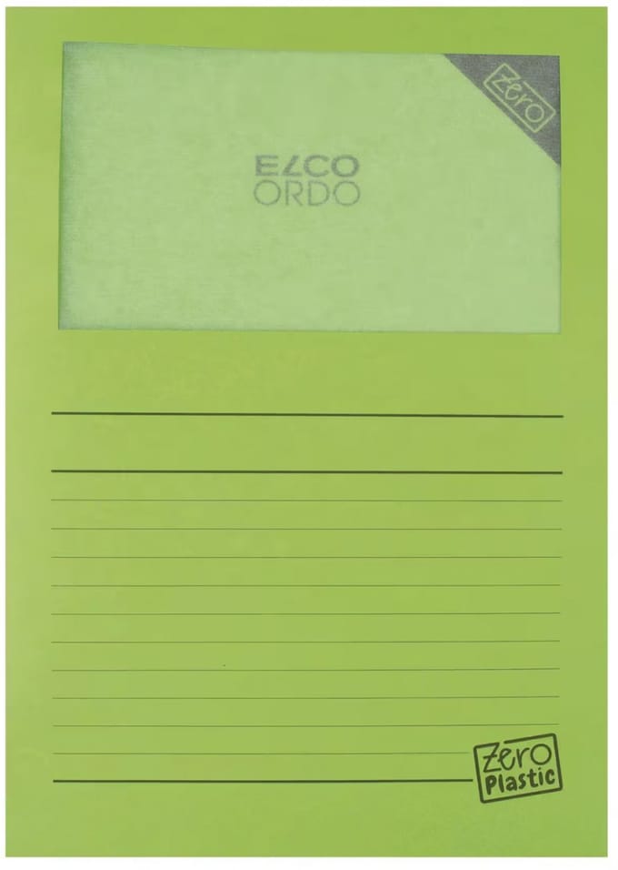 Elco Zero L-map recyclebaar A4 groen 100 stuks