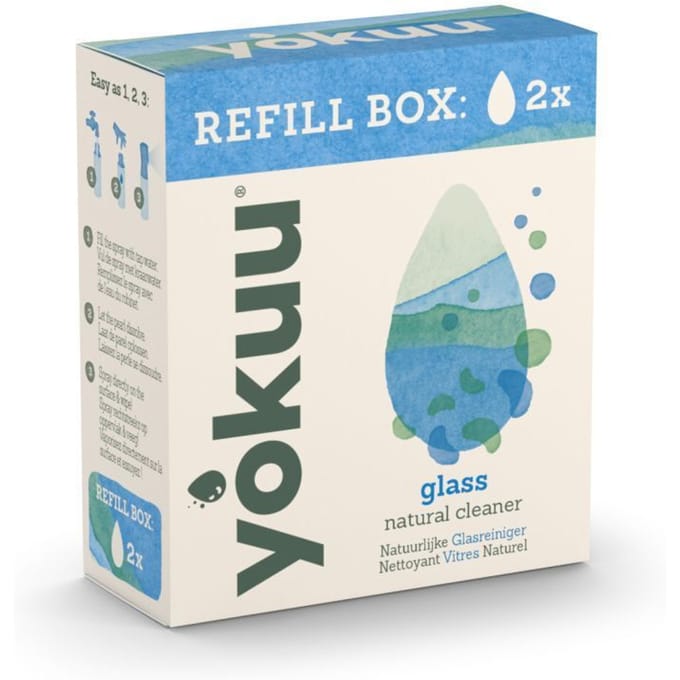 YOKUU® Natuurlijke Glasreiniger Refill Box 2 Combinatieverpakking