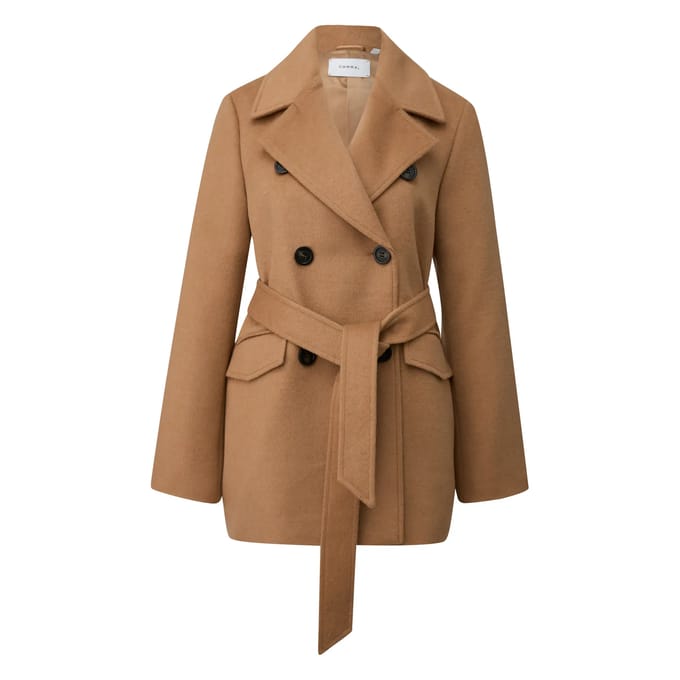 Lange half-long in wol dames COMMA