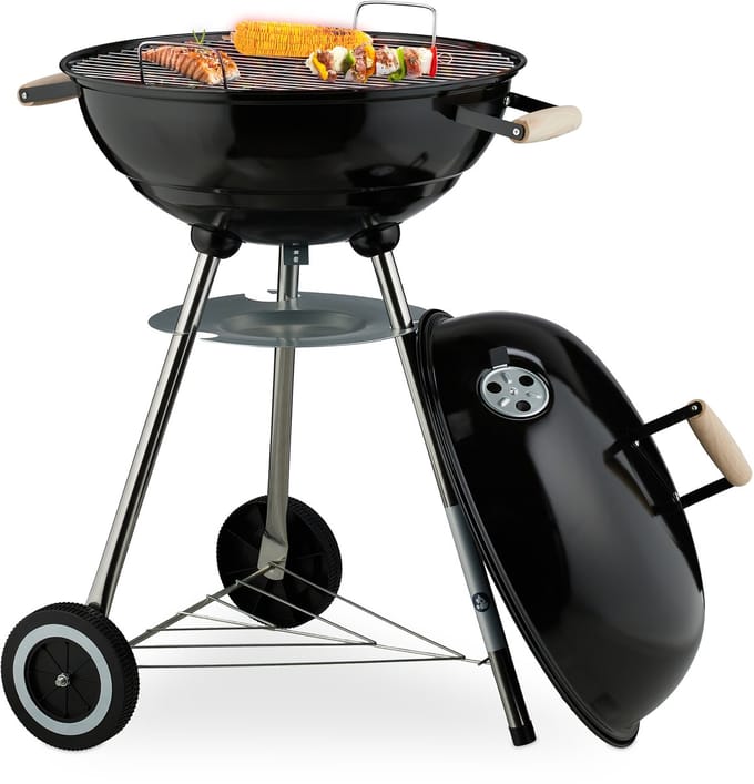 kogelbarbecue Ø 44 cm - met wielen - deksel - luchtrooster - asvanger