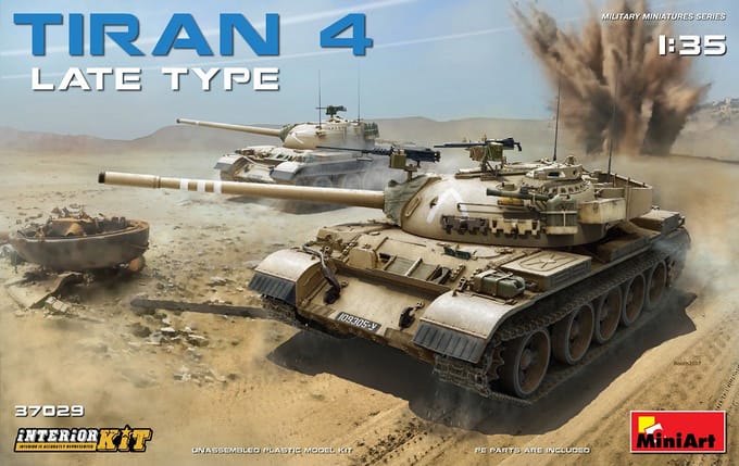 MiniArt Modelbouwpakket Militaire voertuigen - 37029 Tiran 4 late type – with Interior Kit Plastic - 1:35 - Modelbouw
