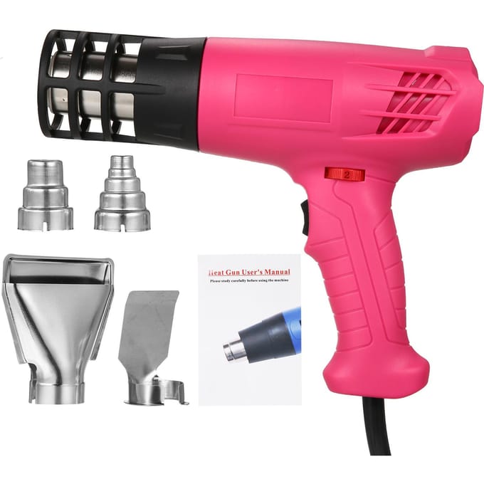 Machine à air chaud 1600-2000W, kit de chauffage à air chaud avec double réglage de la température (122 ℉ ~ 1012 ℉) UK Plug