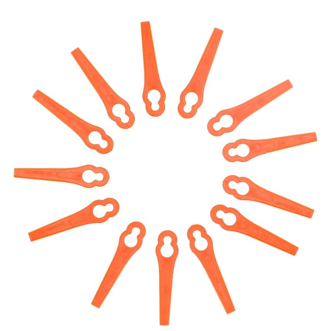 Lot de 100 lames de coupe en plastique pour tondeuse à gazon, accessoires de coupe de jardin