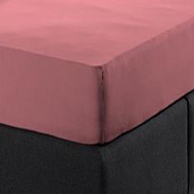 hoeslaken FLANEL 140 x 200 hoek 30cm kleur pink