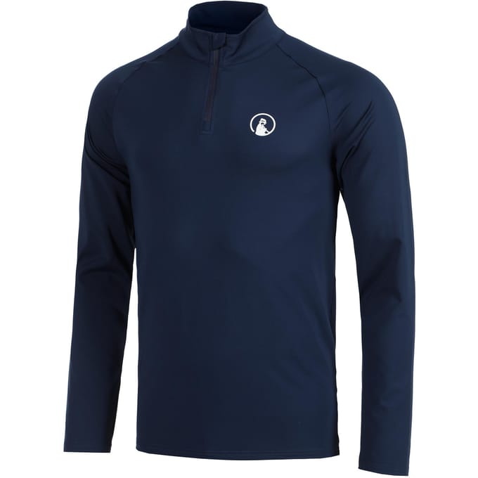 Quiet Please Big Serve 1/4 Zip Longsleeve Heren-donkerblauw