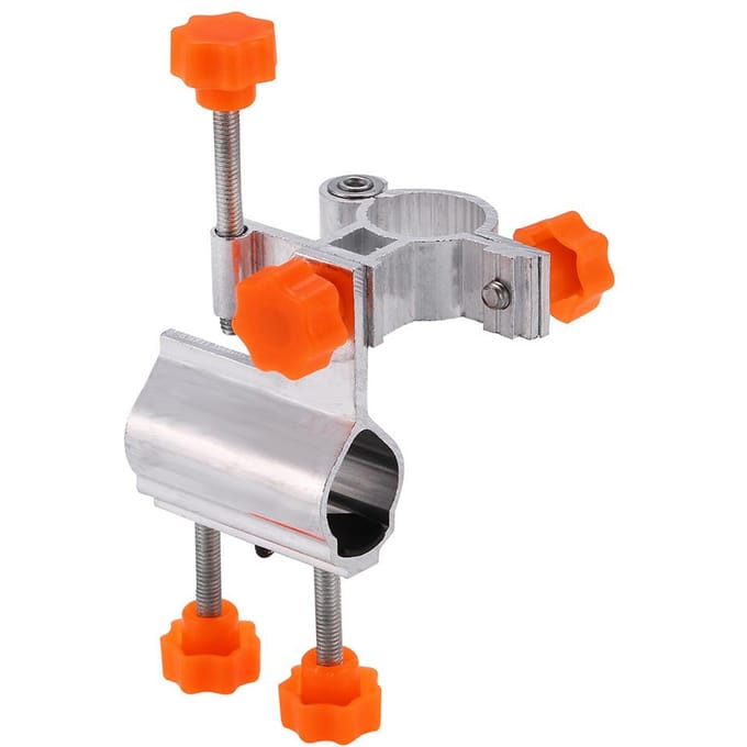 Duurzame aluminiumlegering hengelstokhouder stoelklembeugel visgerei accessoire(Oranje) gray