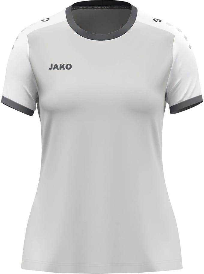 Jako Dynamic Shirt Korte Mouw Dames - Lichtgrijs / Wit / Grijs | Maat: XL