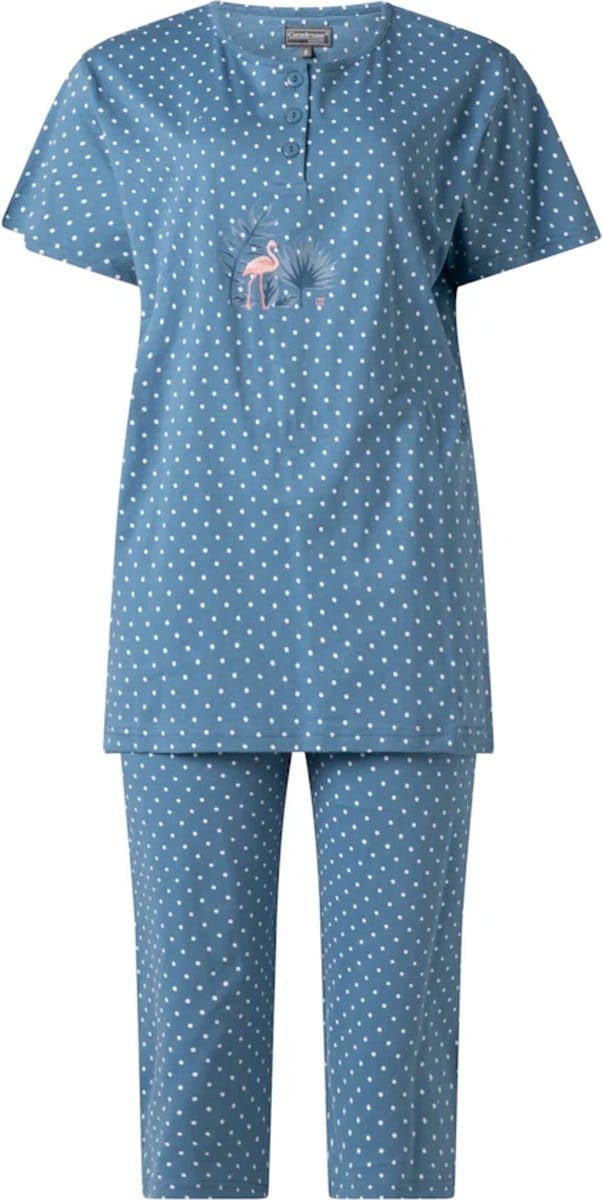 Cocodream dames set 3/4 broek - maat M - Tropic flamingo - jeans