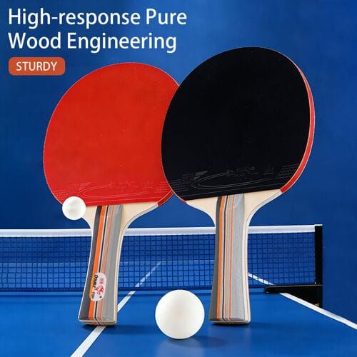 Double Fish 136A Double Paddle-tafeltennisset met 3 ballen