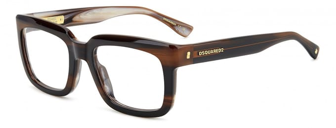Dsquared2 D2 0144 Brown horn 53/20/140 MAN Brilmonturen