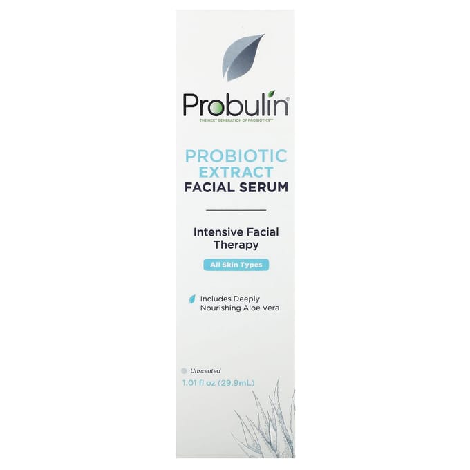 Probulin, Probiotic Extract Facial Serum, Unscented, 1.01 fl oz (29.9 ml) white