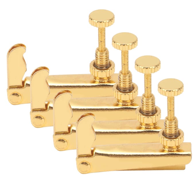 4 Pièces Chevalets Fins de Violon 34?44 Outil de Corde de Violoncelle Remplacement Accessoires d'InstrumentOr beige