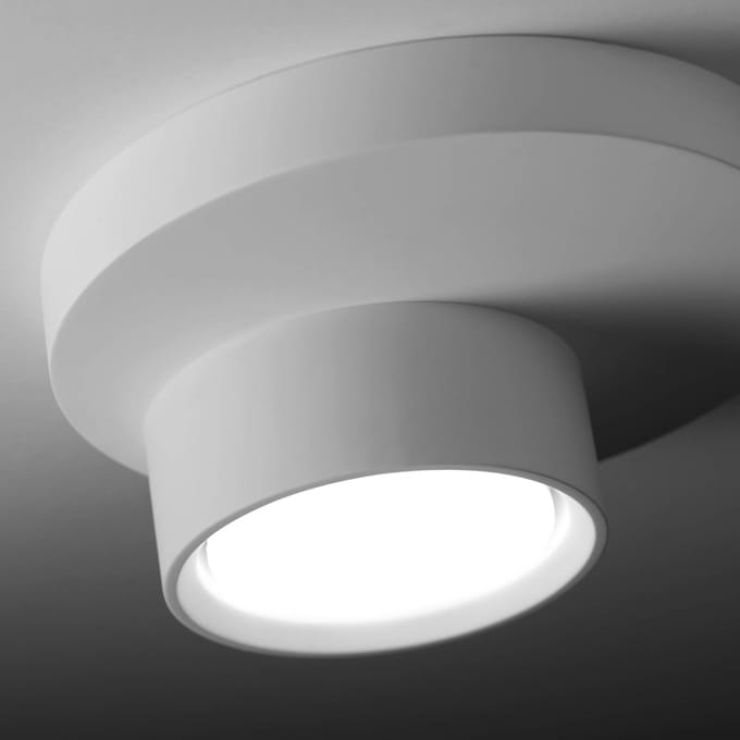 TECNICO by Sforzin Demetra plafondlamp, Ø 16 cm, wit, gips, GX53