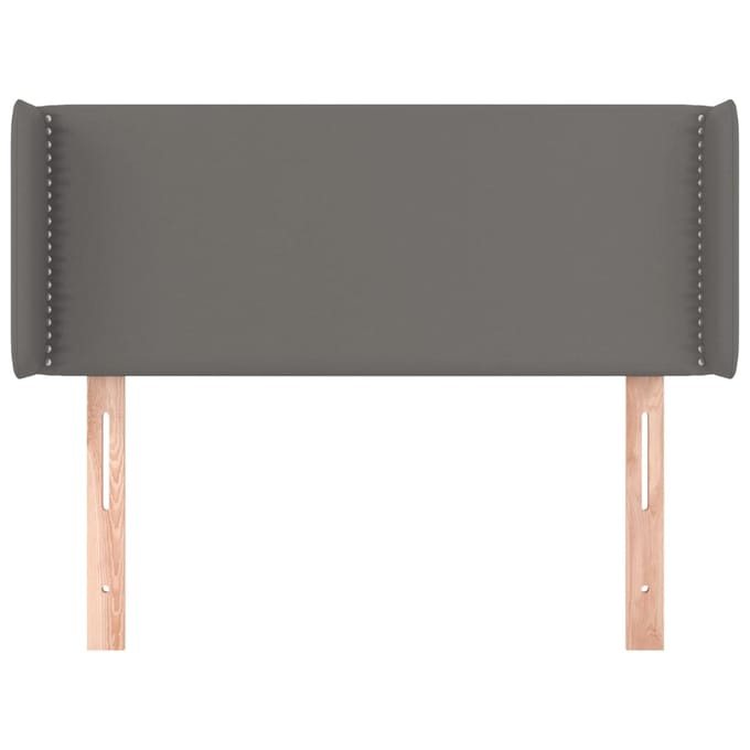 vidaXL Hoofdbord met randen 83x16x78/88 cm kunstleer grijs