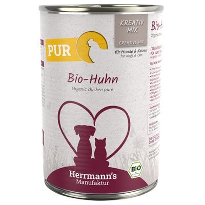 Herrmann's Bio Honden Blikvoeding - Pure Kip - 400 g