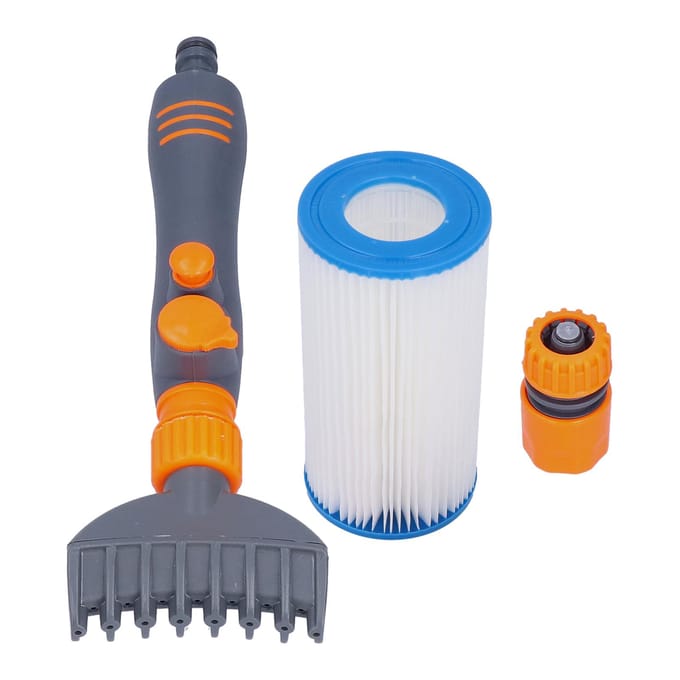 Zwembadwaterfilter Handheld Draagbaar Zwembadaccessoires Filter Reinigingsset white