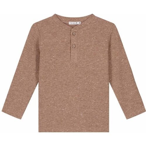 Prénatal baby shirt Light Mud Brown 68 heren