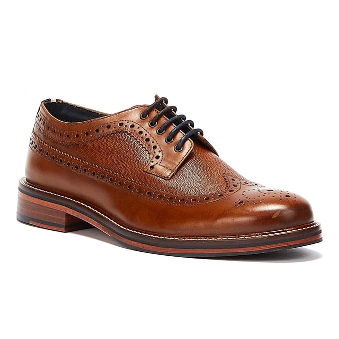 Ben Sherman Archie Brogue Leer Heren Tan Veterschoenen